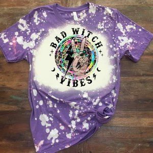 Custom Funny Sarcasm Bad Witch Vibes Graphic Tee